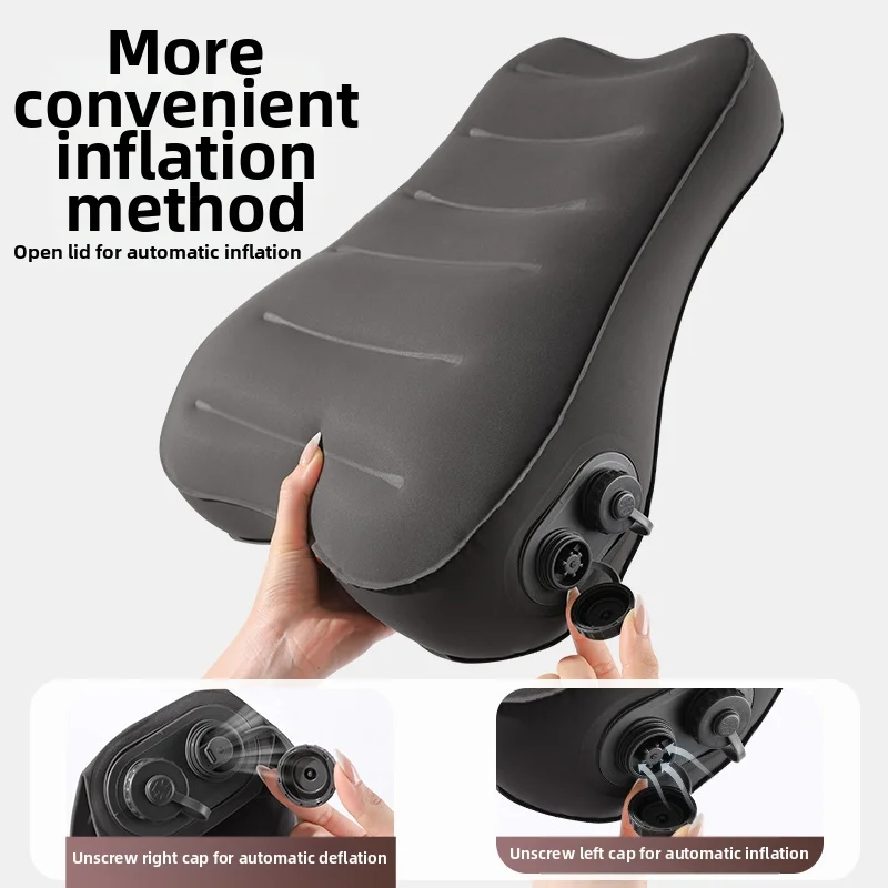 Automatic Inflatable Camping Inflatable Pillow Portable Ultralight Travel Hiking Air Sleeping Pillow for Neck and Lumbar Support