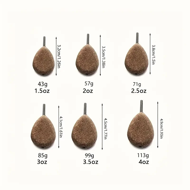 High-Quality Anti-Tangle Lead Sinker with Swivel/Tube Attachment, Carp Fishing Sinkers in Various Sizes for European Style Tackl