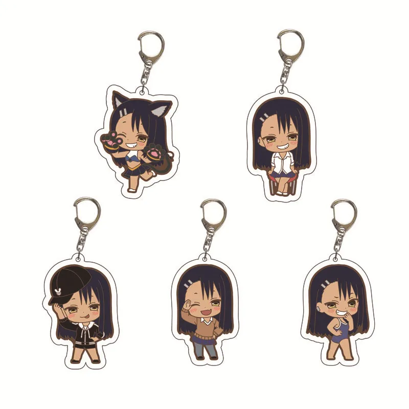 Anime IJIRANAIDE NAGATORO SAN Nagatoro Hayase Cosplay Costume Key Pendant Props Acrylic Keychain Keyring