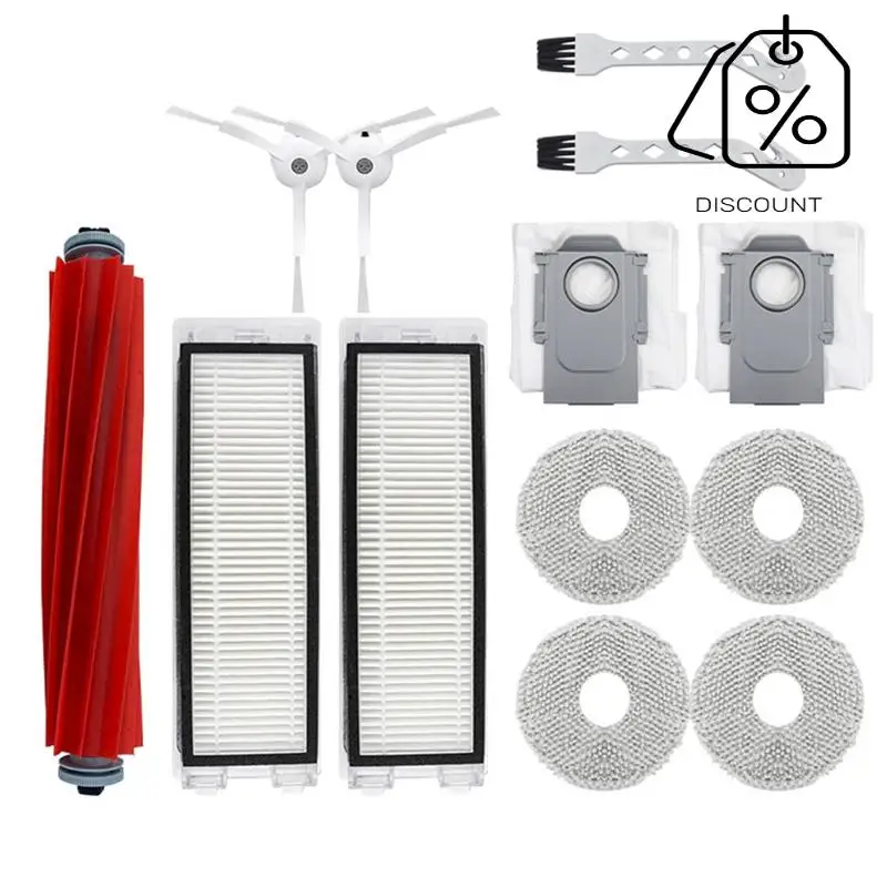 Essential Sweepers' Accessories For Roborock P10/Qrevo With Main Brush, Side Brush, Filter, And Dust Bag-Y48A