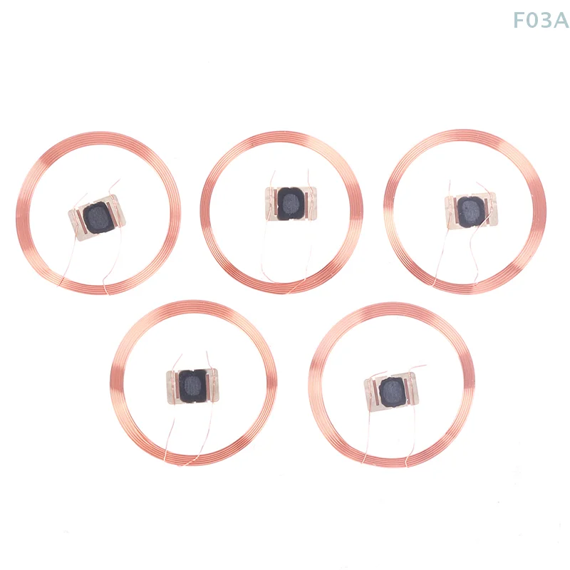 5pcs 21.6mm 13.56MHZ UID IC Card ID Rewritable Changeable Chip Keyfob RFID Self-adhesive coil