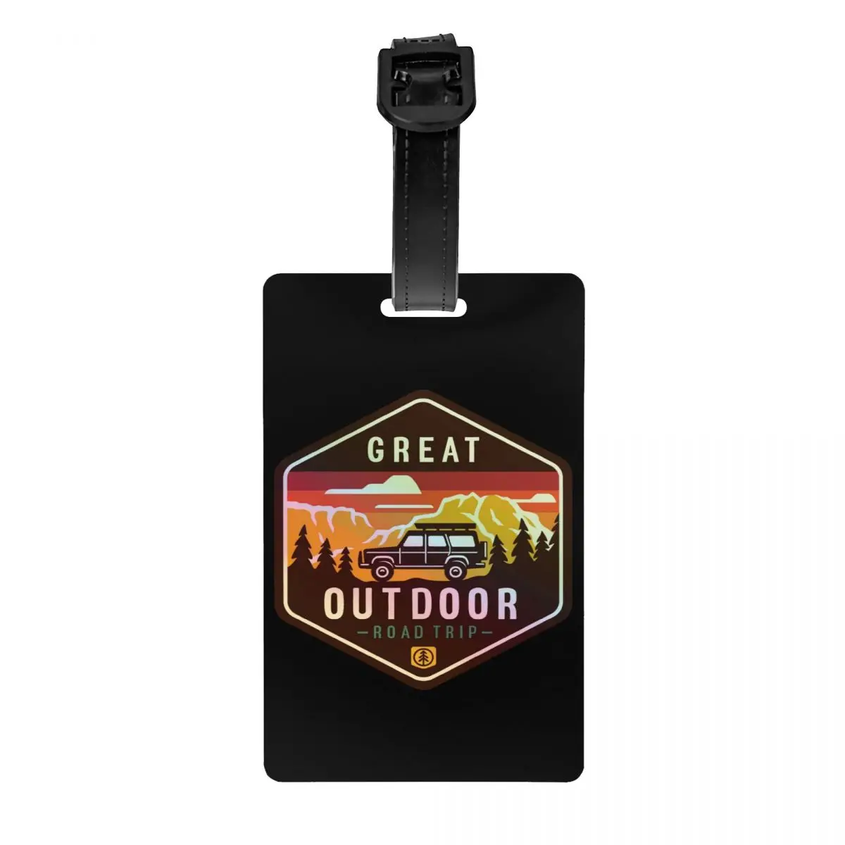 Custom Mountain Campers Adventure Camping Luggage Tag Custom Baggage Tags Privacy Cover Name ID Card