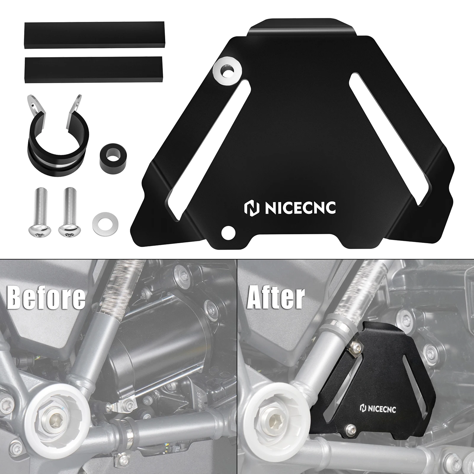 

NICECNC Motorcycle Starter Guard Protector Cover for BMW R1200GS 2013-2018 R1200GS Adventure R1200GSA 2014 2015 2016 2017 2018