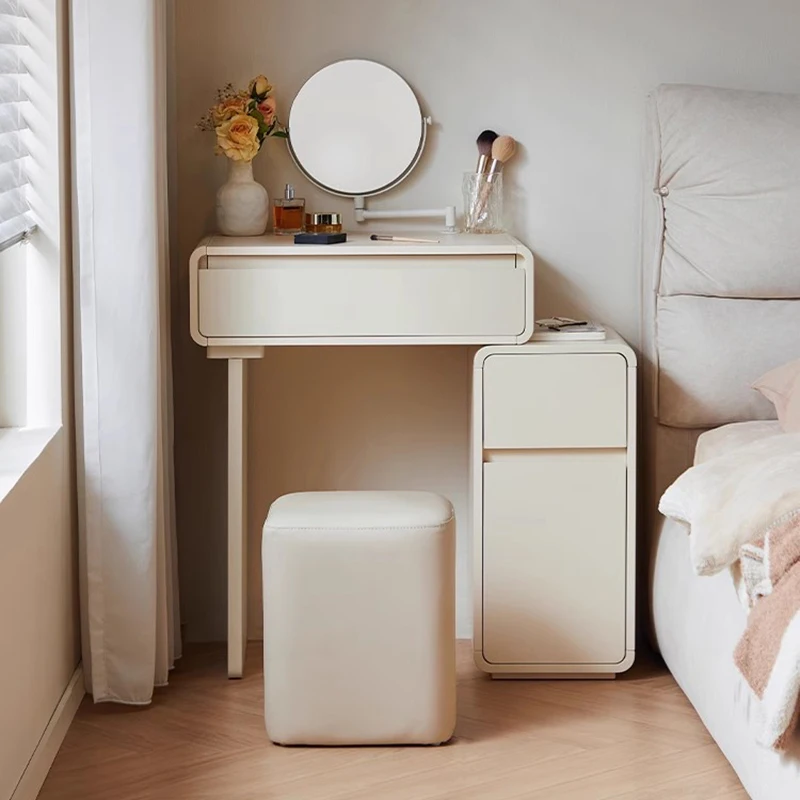 

Rattan Girls Dressing Table Nordic Vintage Bedroom Luxe Dressing Table Table Storage Espejo Maquillaje Luz Home Accessories