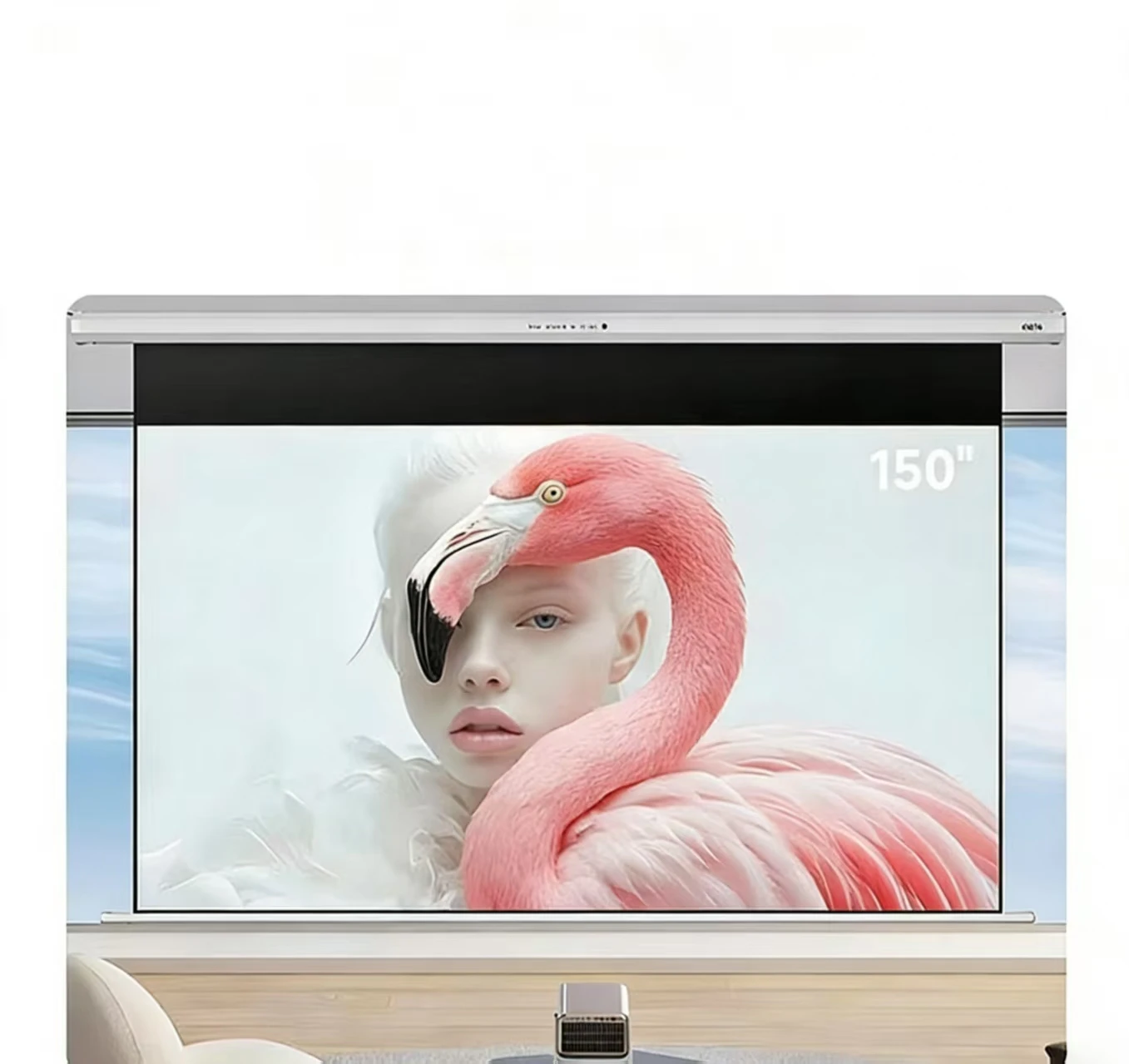 

150inch Projector Screen Tri-Color Laser 4k HD Smart Remote Motorized Screen Anti-Curling Optical Brightness Screen