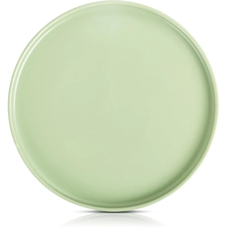 

Stella Dinner Plate 6-Piece Set Round Porcelain Lime Green