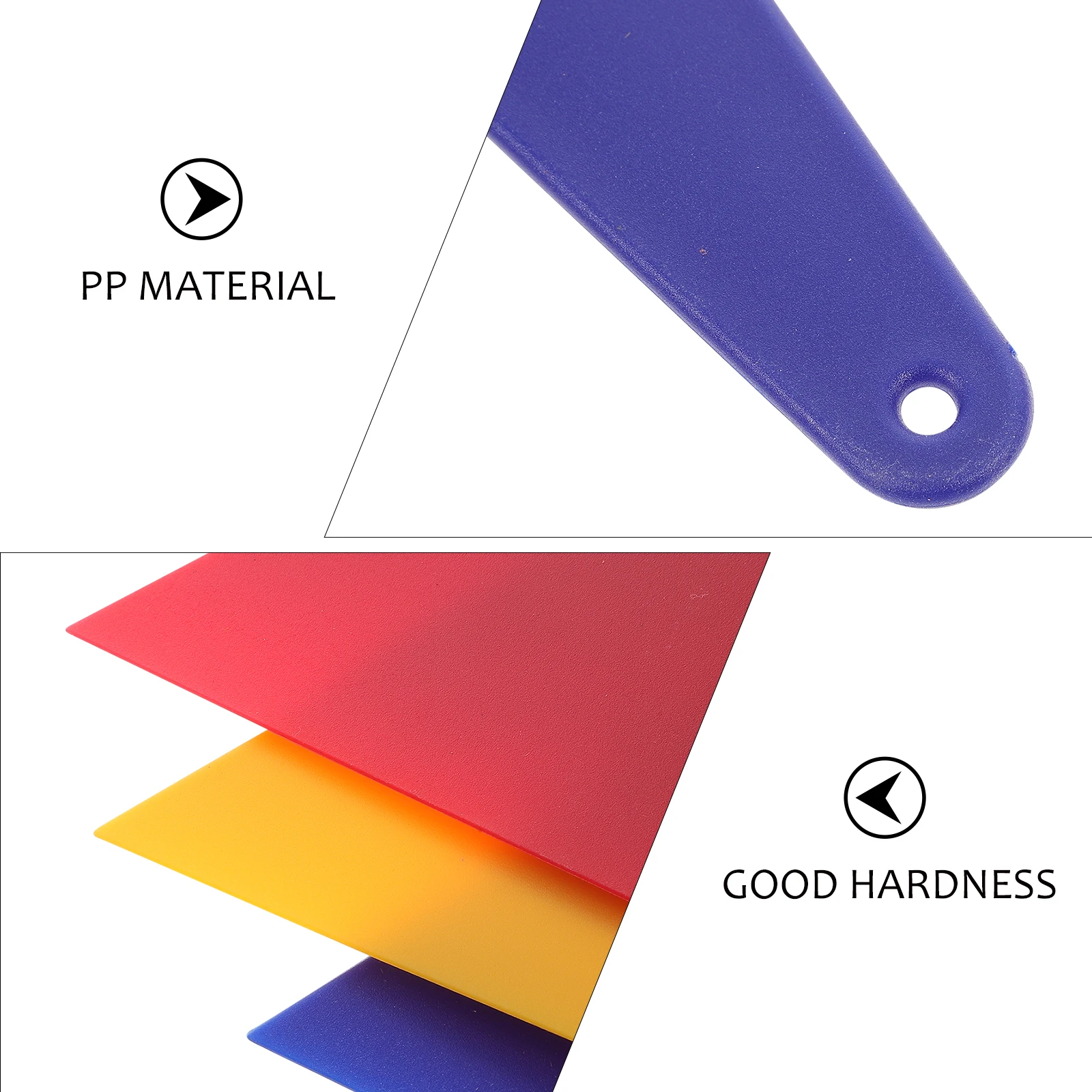 

6pcs Triangle Film Squeegee Tint Tools 40g Yellow Blue Red Auto Cleaning Vinyl Auto Film Squeegee Tool