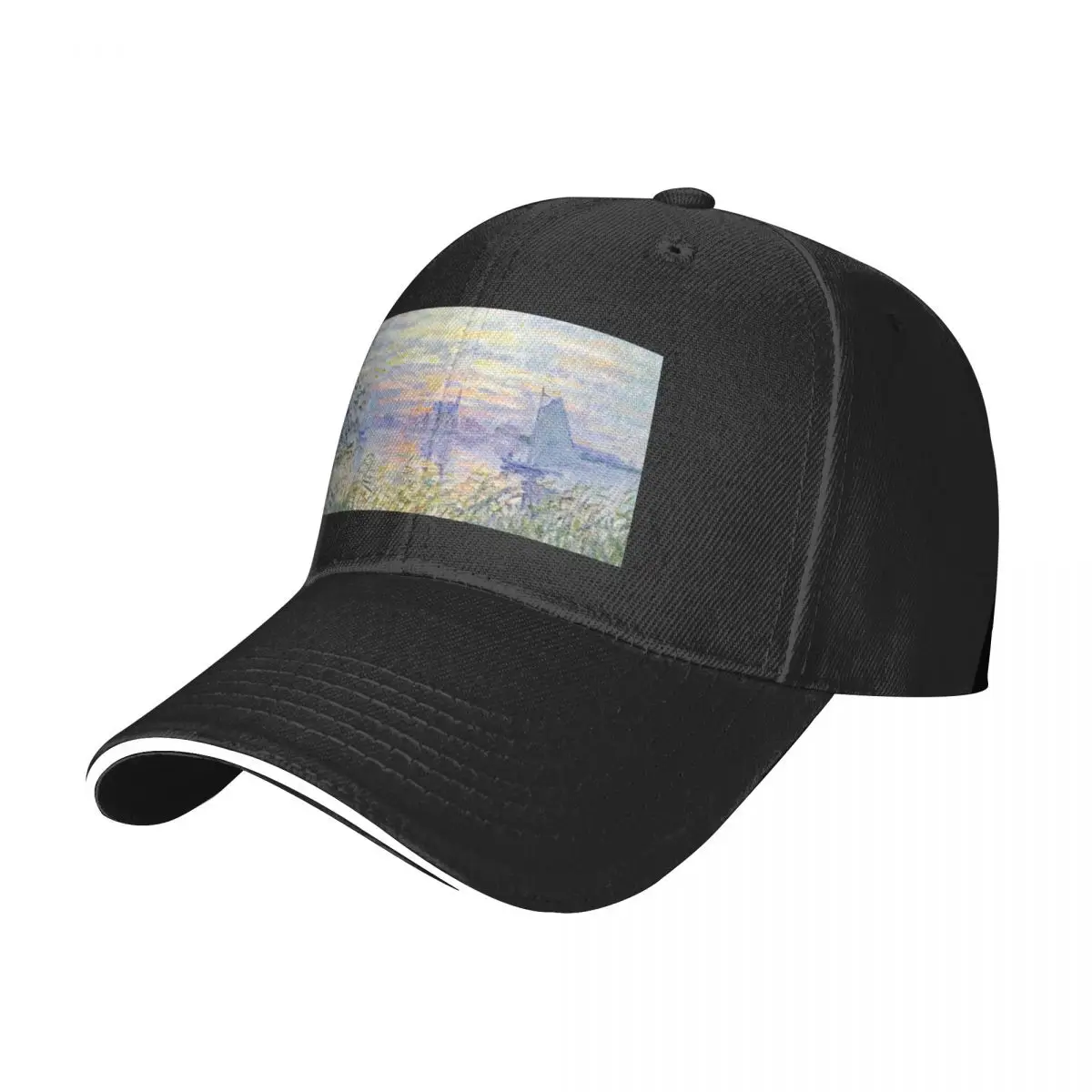 Claude Monet Soleil Couchant Sur la Seine à Lavacourt - Sunset on The Seine Baseball Cap Cosplay Hood Men's Caps Women's