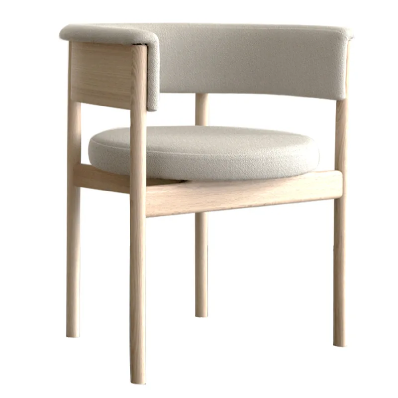 

Nordic wind restaurant hotel B & B model room designer solid wood dining chair manicure chair