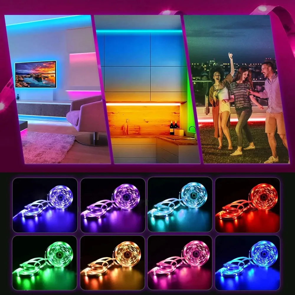 LED light with 24 keys RGB neon light 1-30m strip light RGB LED tape Smart LED light forroom decoration