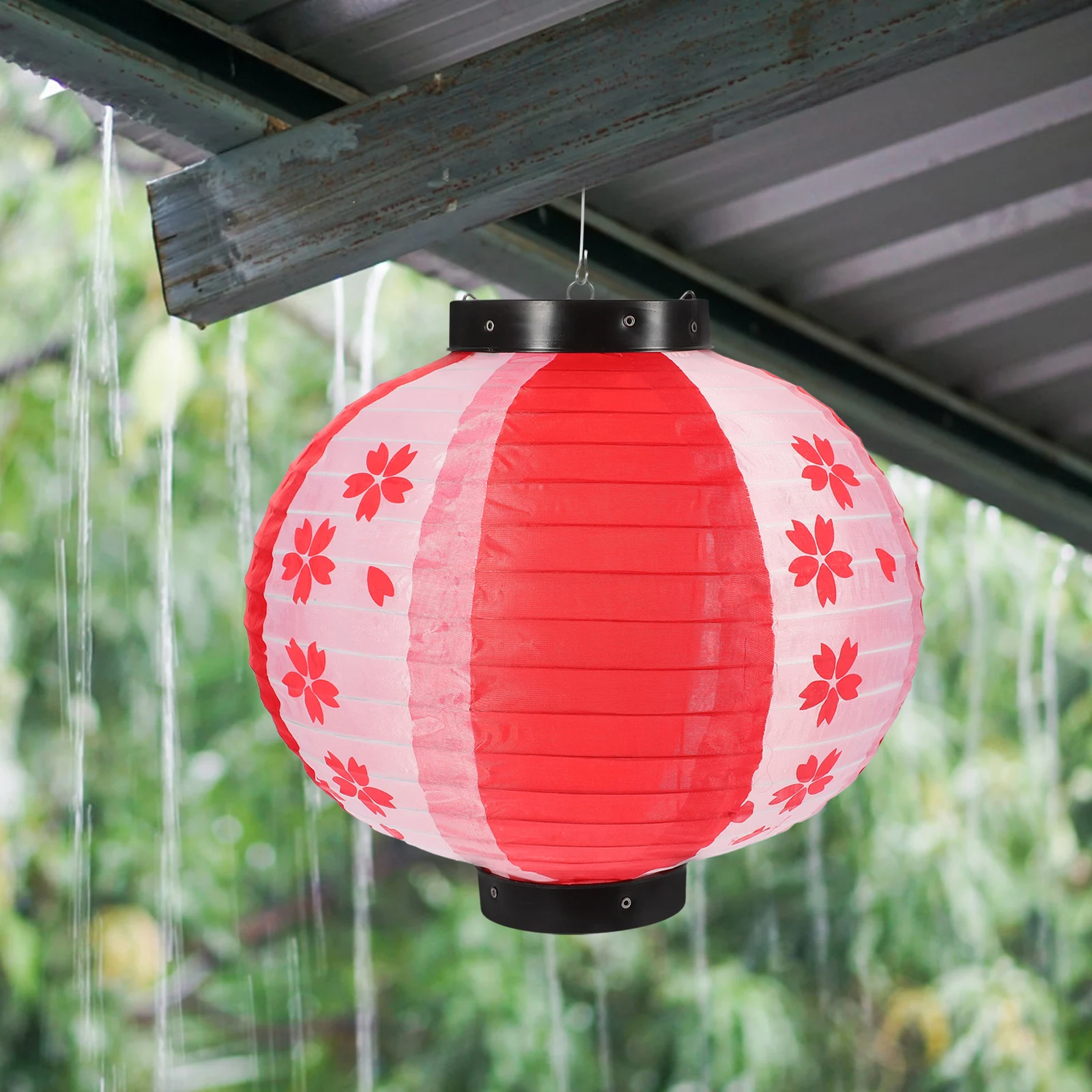 

Cherry Blossom Lantern Japanese Food Decoration Festive Hanging Decorative Lanterns Light Cloth Style Garden