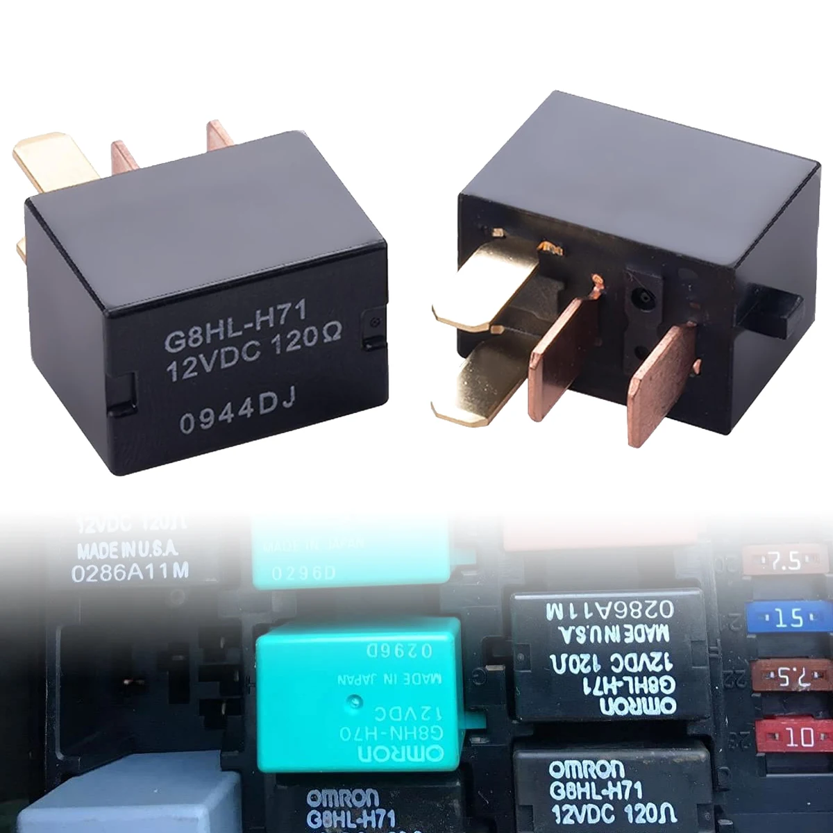 

2 Pack G8HL-H71 AC and Starter Relay 39794-SDA-A03 39794-SDA-A05 Compatible for Crosstour CR-V CR-Z Element Insight Odyssey