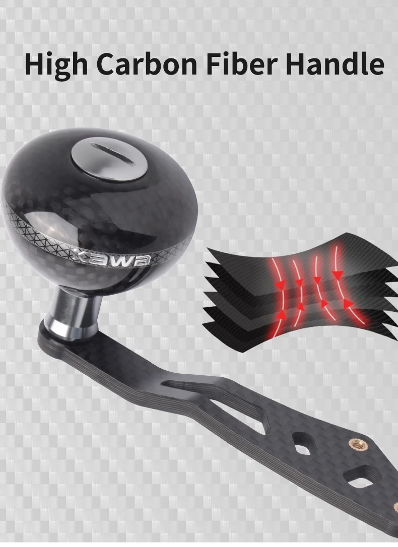 Kawa 1pc Angel rolle Griff Kohle faser Material super leichter Anzug für shi/d/ab Serie Casting Doppel rolle Griff Zubehör – Detail 6