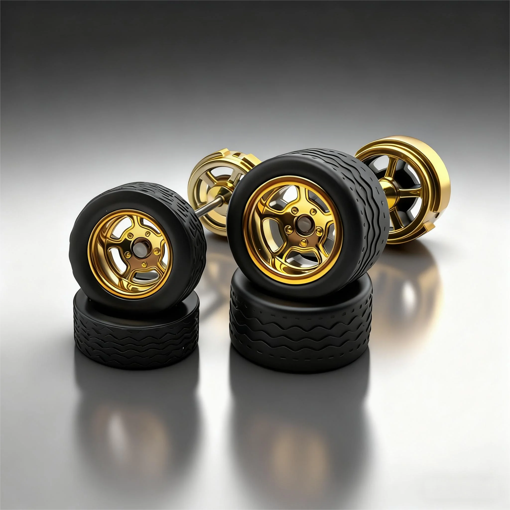 multioption 1/64 Alloy Model Car Custom Wheels Staggered Set 11.8mm+12.8mm BNC Series