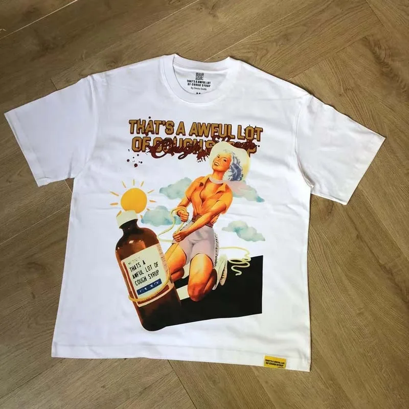 2026 New That's A Awful Lot of Cough Syrup T Shirt American Retro Western Style Girl Graphic T-Shirt Streetwear Fashion Man Tee