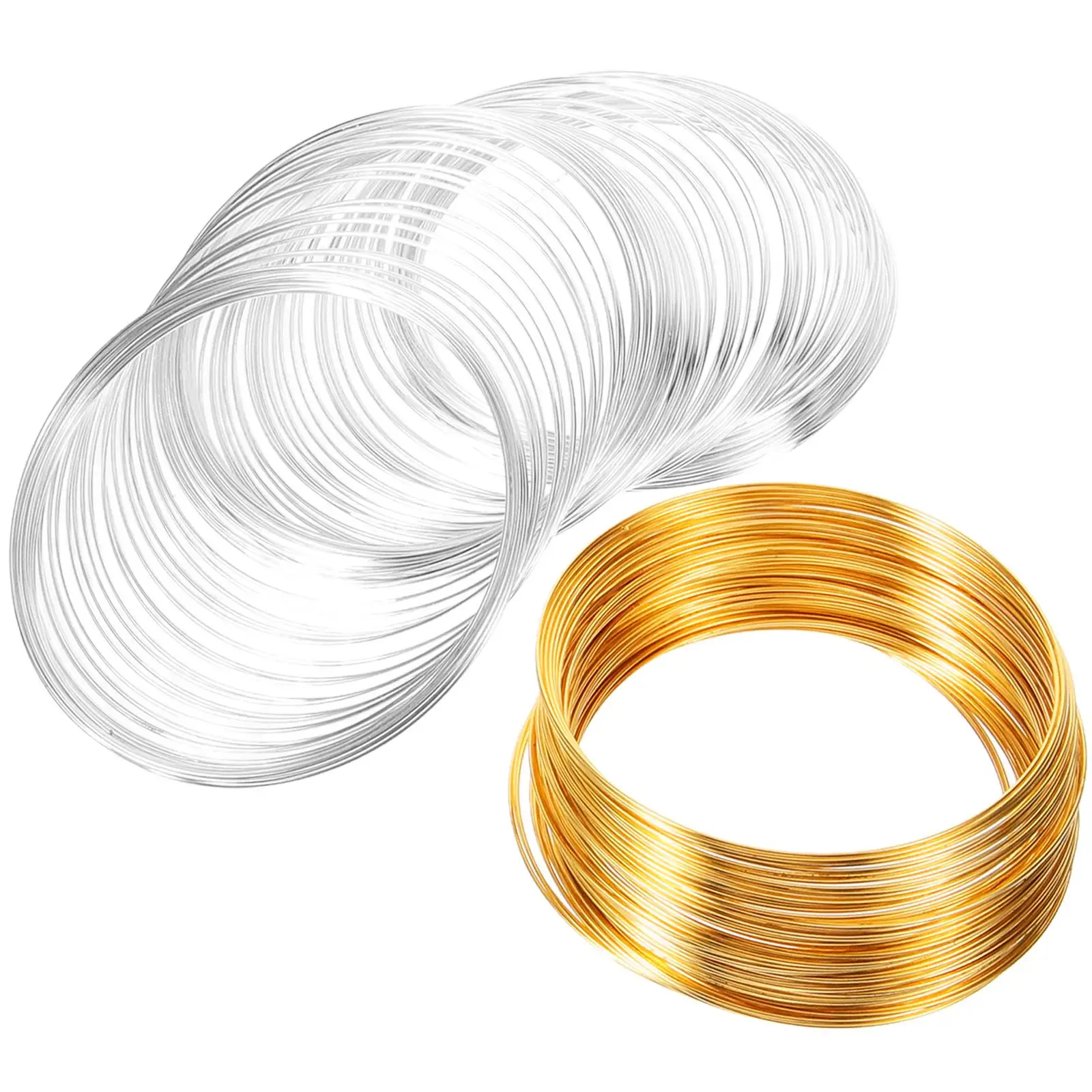 

2 Rolls Jewelry Line Beading Thread Convenient Metal Wire DIY Beads Wires Craft Accessory Stainless Steel Cuttable Portable