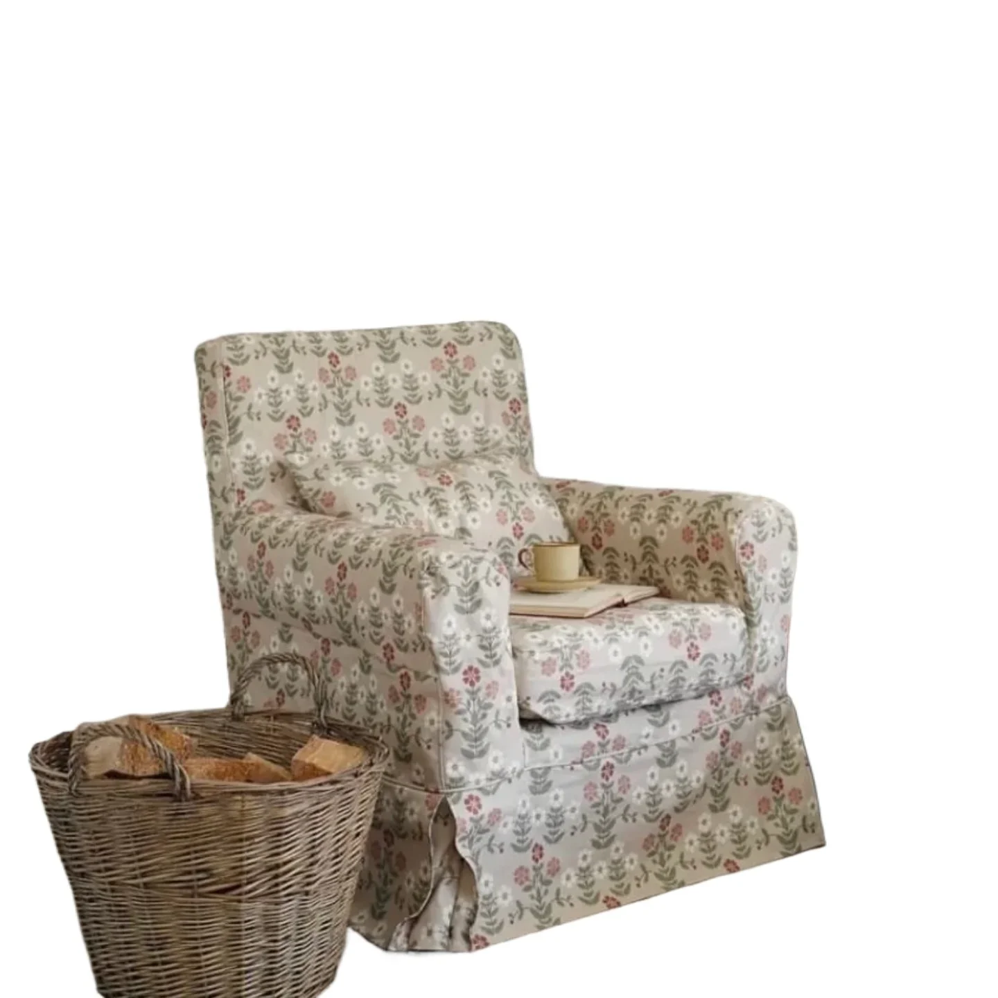 

French pastoral style sofa chairs, villa living room B&B leisure chairs, vintage style café fabrics