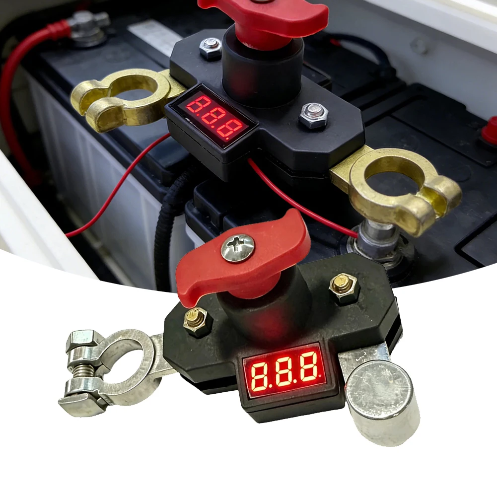 

Car Battery Disconnect Switch 12V 24V LED Digital Voltage Display Rotary Power Switch For Car Truck SUV RV Battery Anti-leakage