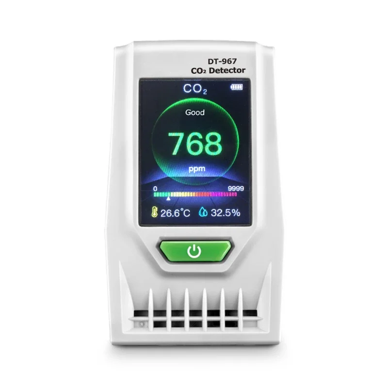 DT-967 Desktop Indoor Air Quality CO2 Monitor Carbon Dioxide Detector Accurate Testing   Pollution with Datalogger