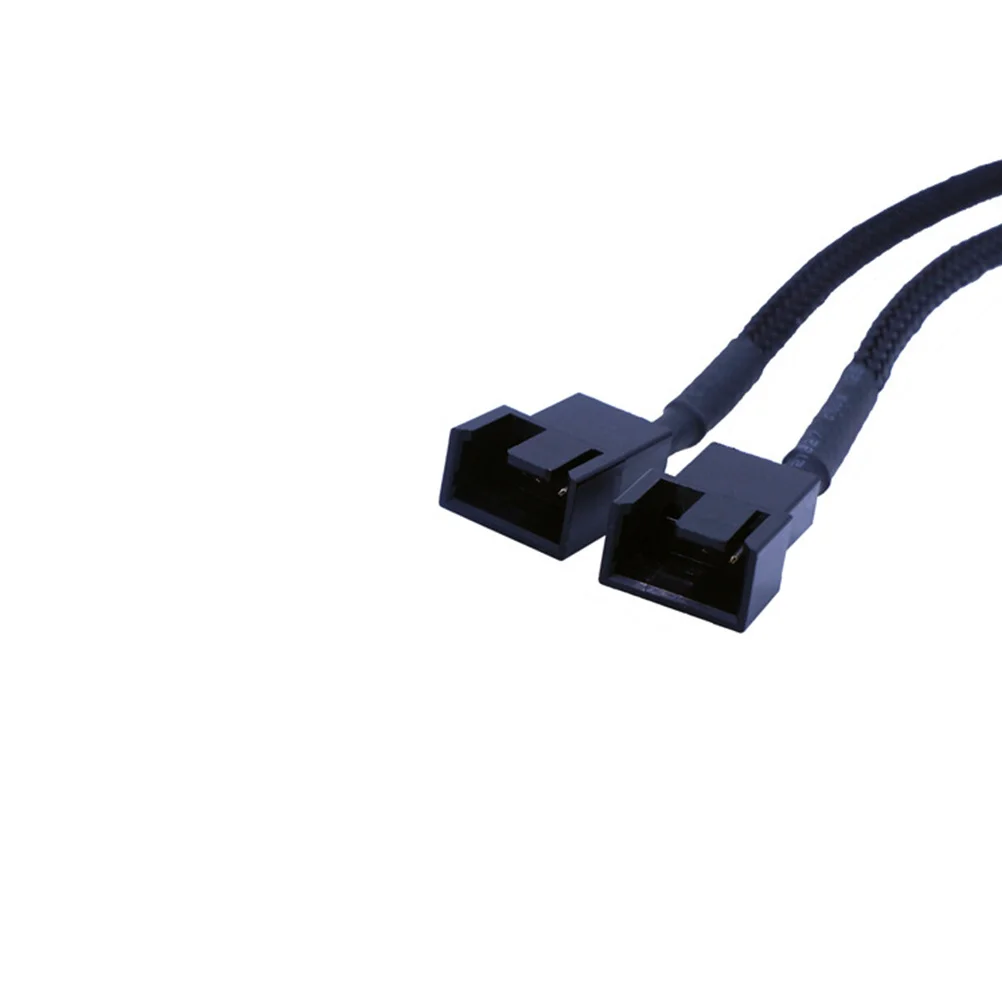 

3Pcs Pc Fan Splitter Pwm Extension Cable Black Sleeve for CPU Cooling Fan Parallel Connection Motherboard Use