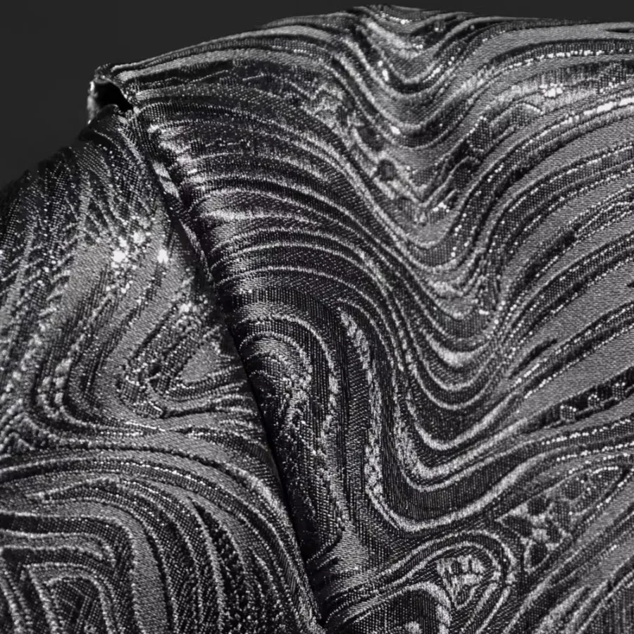 

Мерцающая жидкая жаккардовая ткань, черная женская одежда в китайском стиле, юбка, пальто, одежда, домашний декор, материал «сделай сам», ткани для шитья