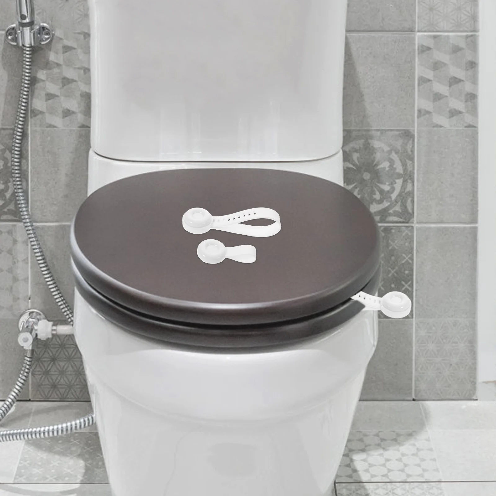 

2Pairs Toilet Seat Lift Handle Adhesive No Touch Toilet Lid Opener Tool Bathroom Accessories Home Office Hotel Travel Use