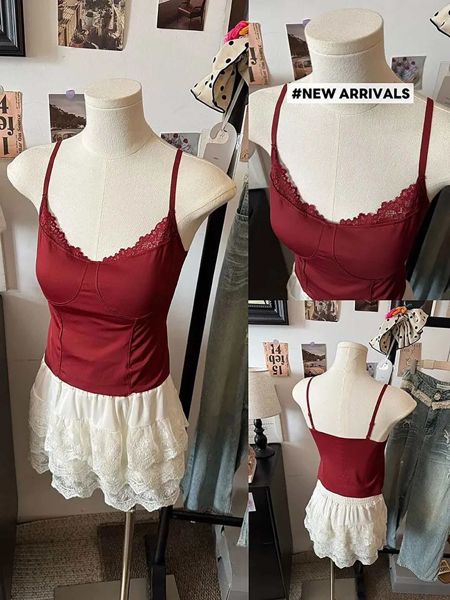 Ele الدانتيل تقليم مربوط تانك القمم المرأة سليم صالح Faionable تسليط الضوء على الجسم القرد ربيع 2026 جديد Sle تنوعا