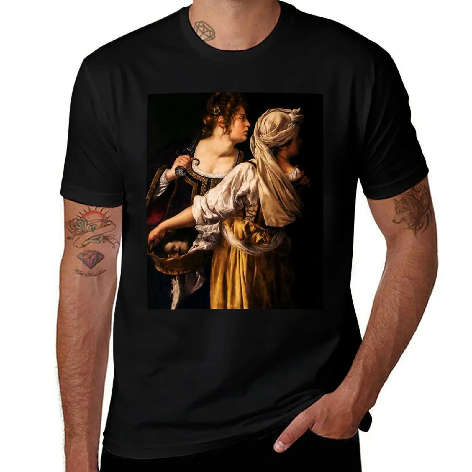 

Judith and Her Servant - Artemisia Gentileschi T-Shirt Big and Tall Loose Fit T-Shirt