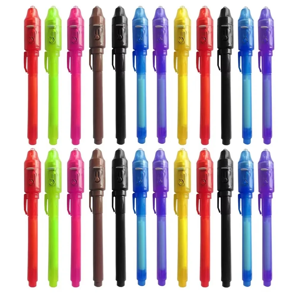 4–12 Stück unsichtbarer Tintenstift, Spionagestift mit UV-Licht, magischer Marker für geheime Nachricht, Schatzkiste, Preise, Kinderparty, Gastgeschenke, Spielzeug, Geschenk – Detail 15