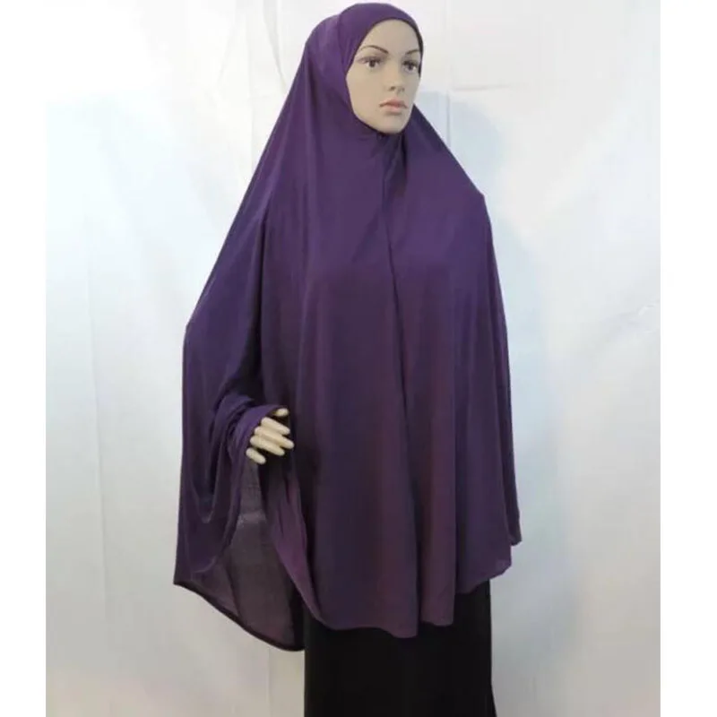 Fashion Muslim Hijab Scarf Oversize 120X110CM Khimar Islam Headscarf Hijab Femme Musulman Jersey Turban