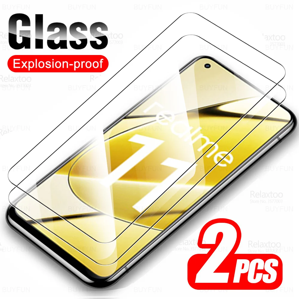 For Realme 11 4G Glass 2Pcs Tempered Glass Realme11 5G Global Verison Realmy 11 Realmi 11 2023 Screen Protector Armor Guard Film