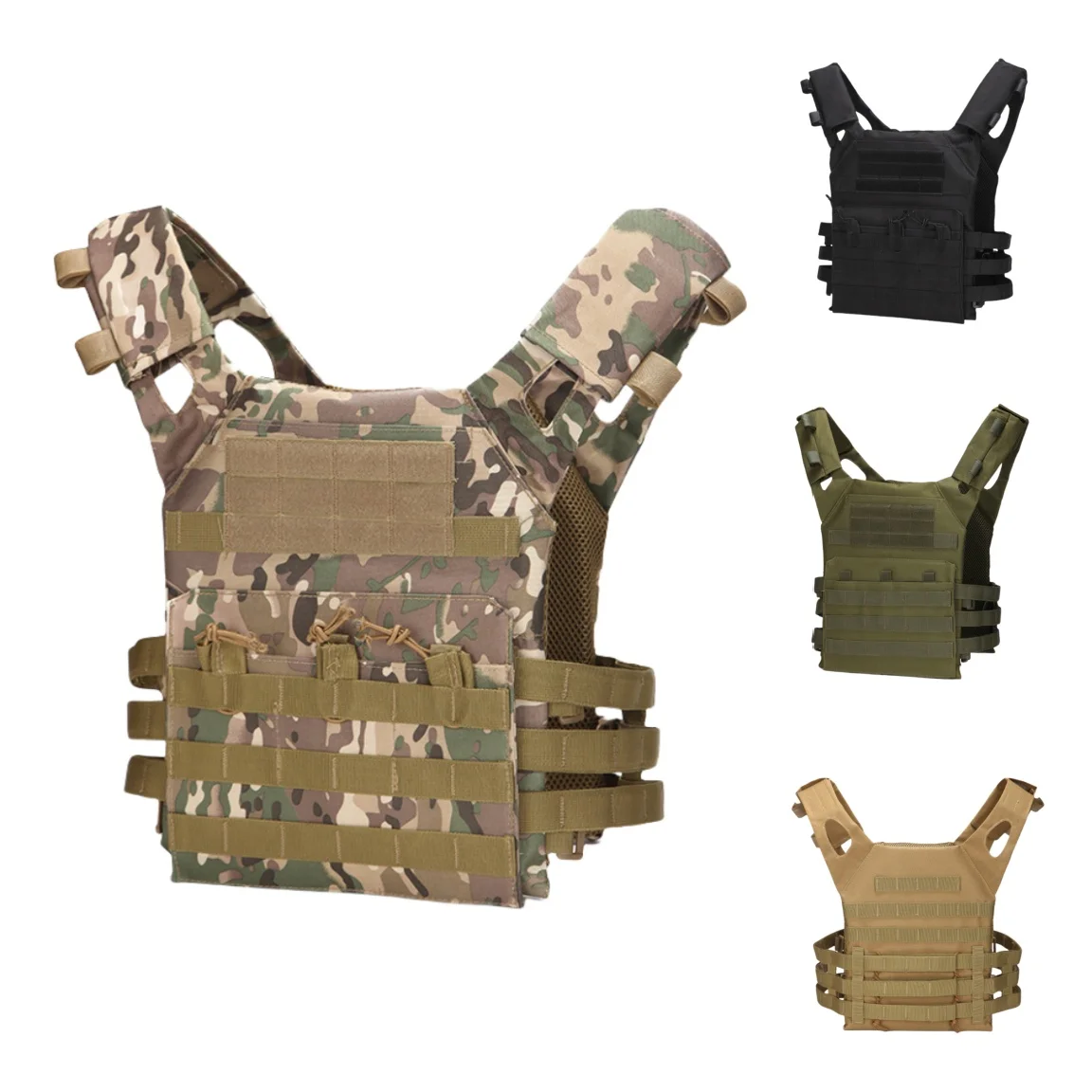 Kamizelka myśliwska Wodoodporna kamizelka myśliwska na zewnątrz Lekka, regulowana kamizelka myśliwska JPC Molle Plate Carrier CS Game Jungle Gear