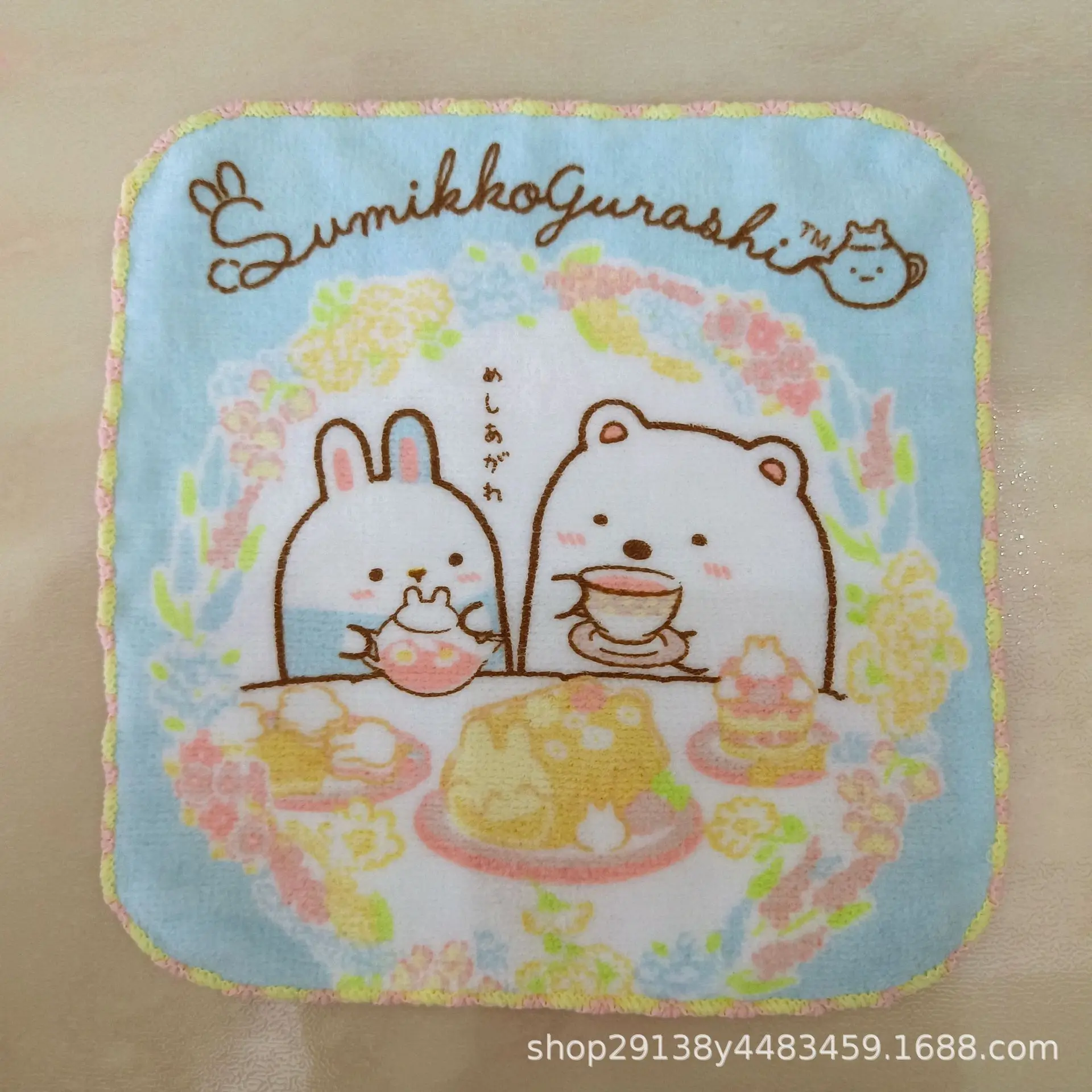 Sanrio, Kindergarten, hand towel, small towel, small square, mini handkerchief,kuromi,hello kitty,15cm x 15cm