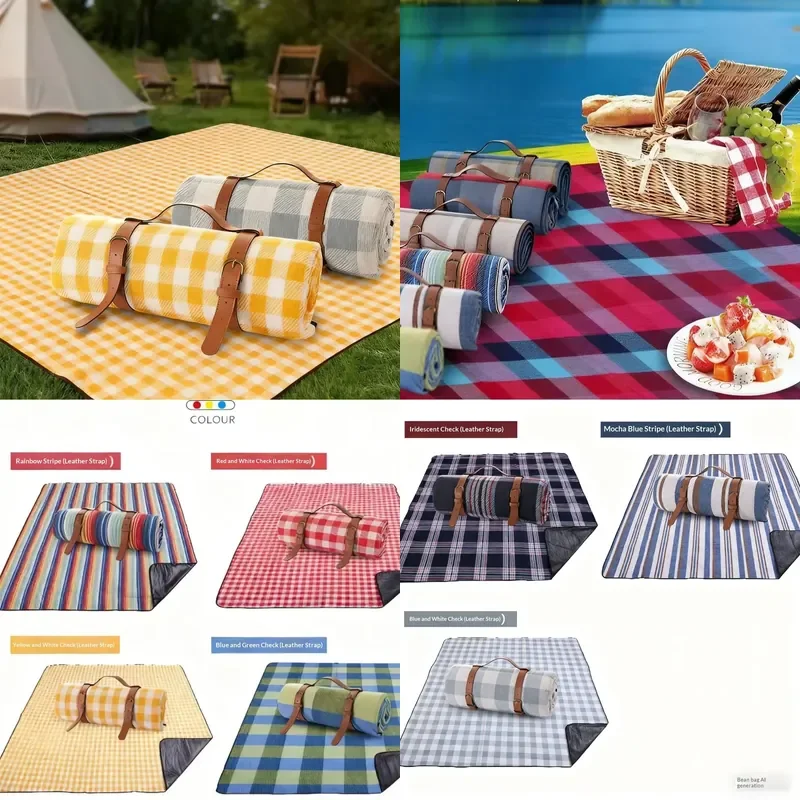 Thickened Moisture-Proof Waterproof Portable Picnic Mat YJQX-0103 for Outdoor Cooking & Camping Use Square Shape