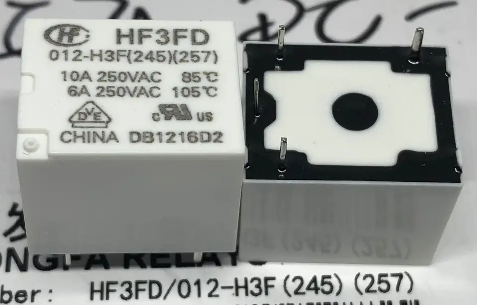 HF3FD Relais – 4-poliges Elektromechanisches Relais (009/012/024-Varianten, 1 Stück) Für Schaltanwendungen