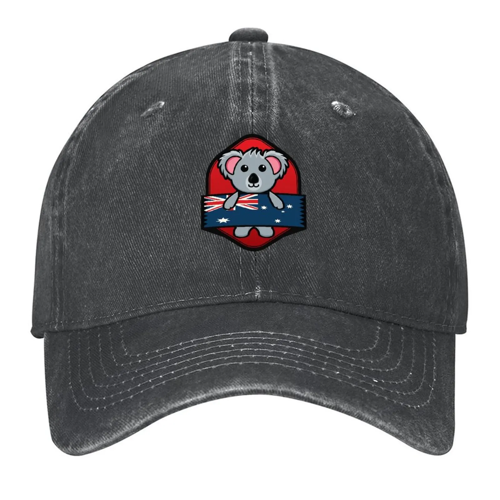 

Australian Koala on australia flag Baseball Cap Golf Cap Hat Man Luxury derby hat Fishing cap Mens Women's