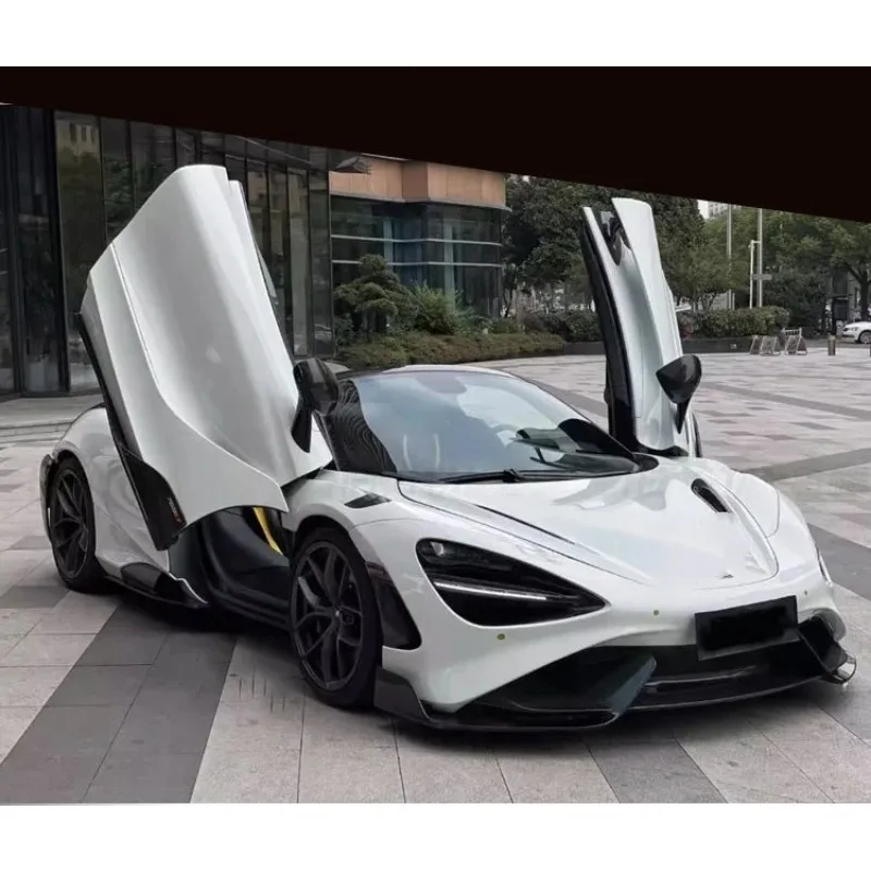 ชุดแต่งตัวถังคาร์บอนไฟเบอร์แท้คุณภาพสูงสำหรับ McLaren 720S รุ่นดัดแปลง 765LT ประกอบด้วยกันชน สเกิร์ตข้าง และบังโคลน