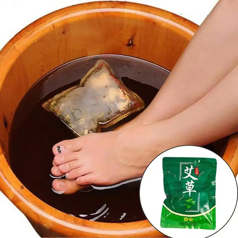 6g * 30 bolsas de polvo para baño de pies, ajenjo, jengibre, cártamo, insomnio, SPA a base de hierbas, desintoxicación y relajación, antiedema, dismenorrea Q1U9
