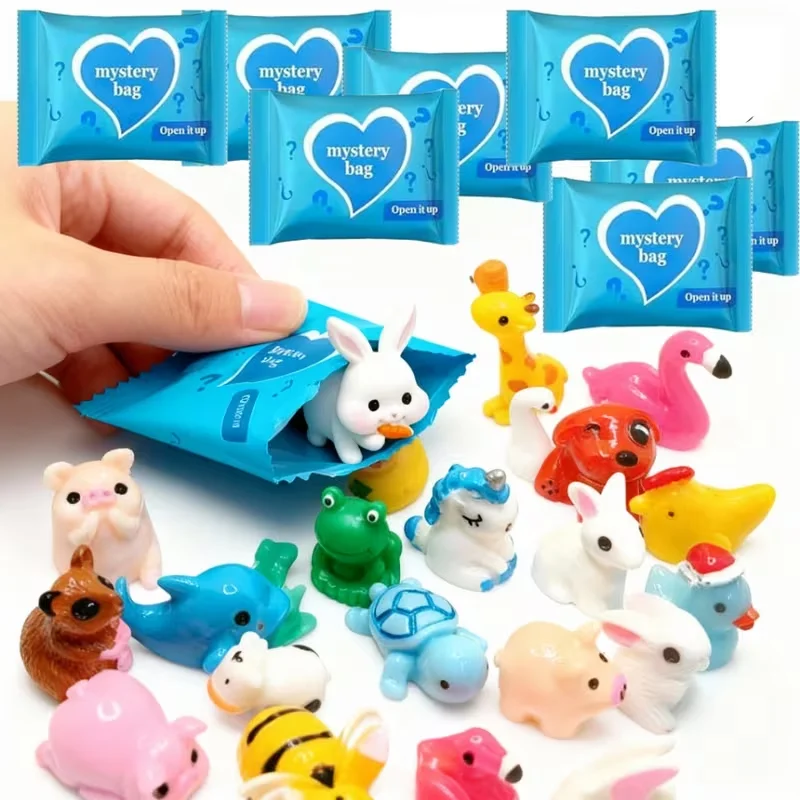 51 Randomly Colored Resin Cute and Mysterious Small Animal Blind Box Figurines, Individually Packaged, Suitable for Fairy Tale g