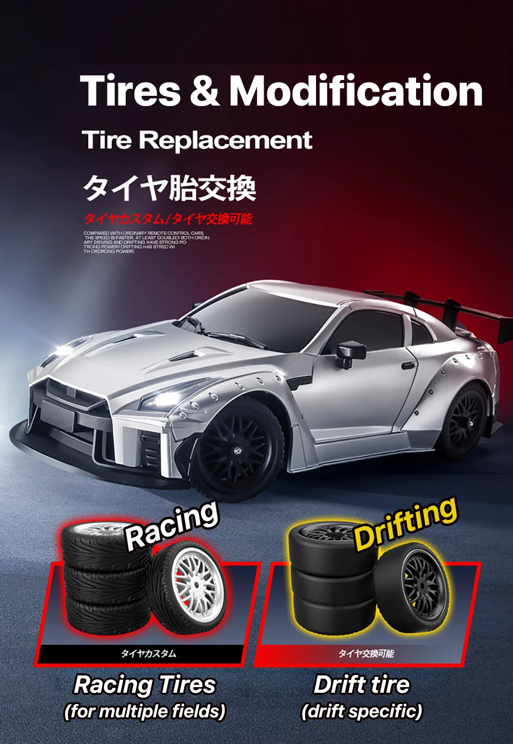 MN MODEL 1/16 RCカー MN268 20KM/H 後輪駆動車 1200mAhバッテリー 2.4Ghz ジャイロ搭載 デュアルタイヤ ドリフトレーシングカー