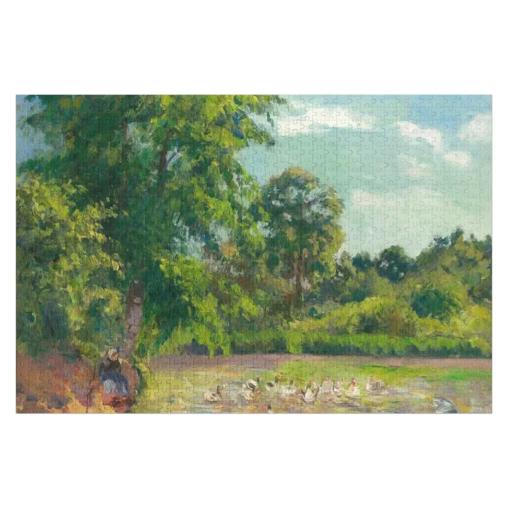 

Canards sur Letang de Montfoucault - Camille Pissarro Art Prints Jigsaw Puzzle Personalized Wooden Adults Puzzle