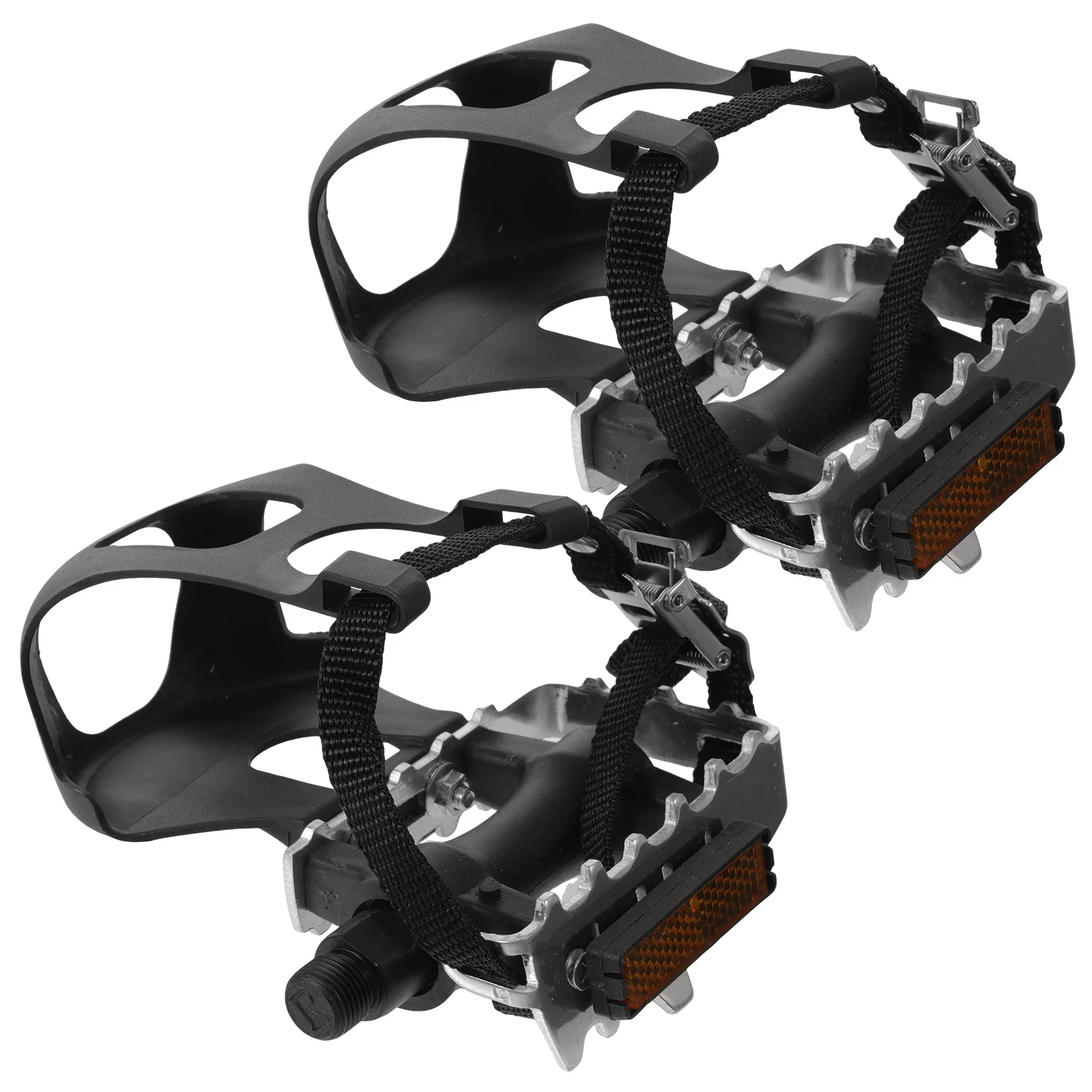 

1Pair Road Bike Supplies Pedals Durable Widen Stable Good Workmanship Easy to Operate Bike Pedal Toe Cages