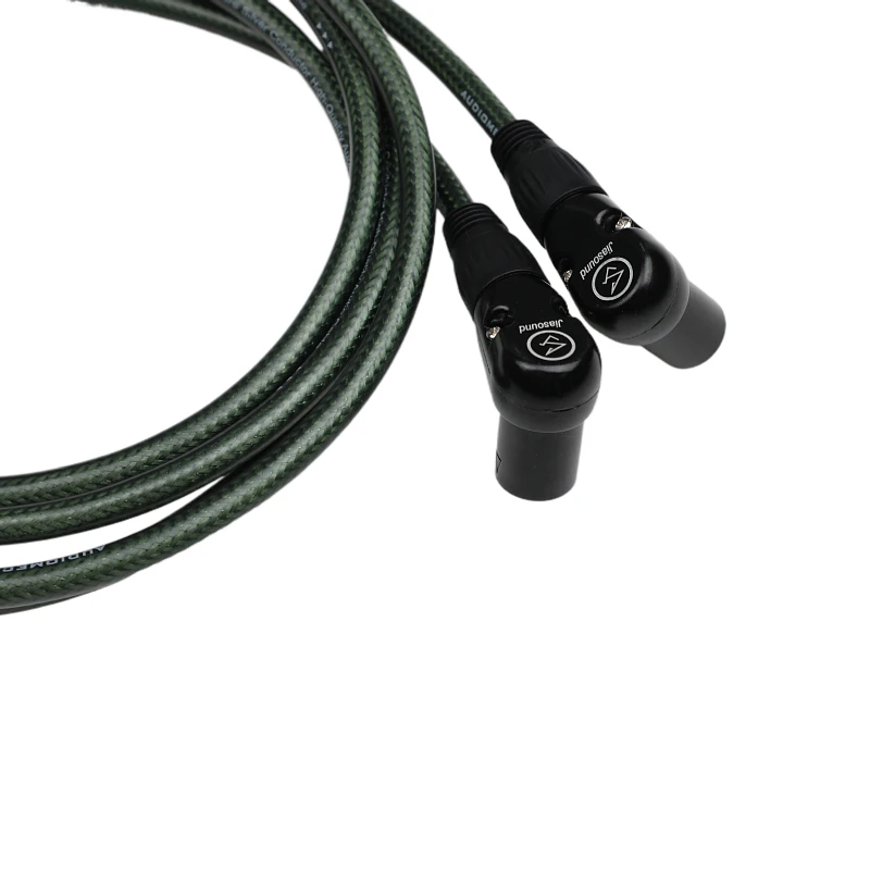 AUDIOMECA A130 cavo XLR in argento Sterling 90 ° ad angolo retto cavo di bilanciamento Canon a 3 pin cavo Audio