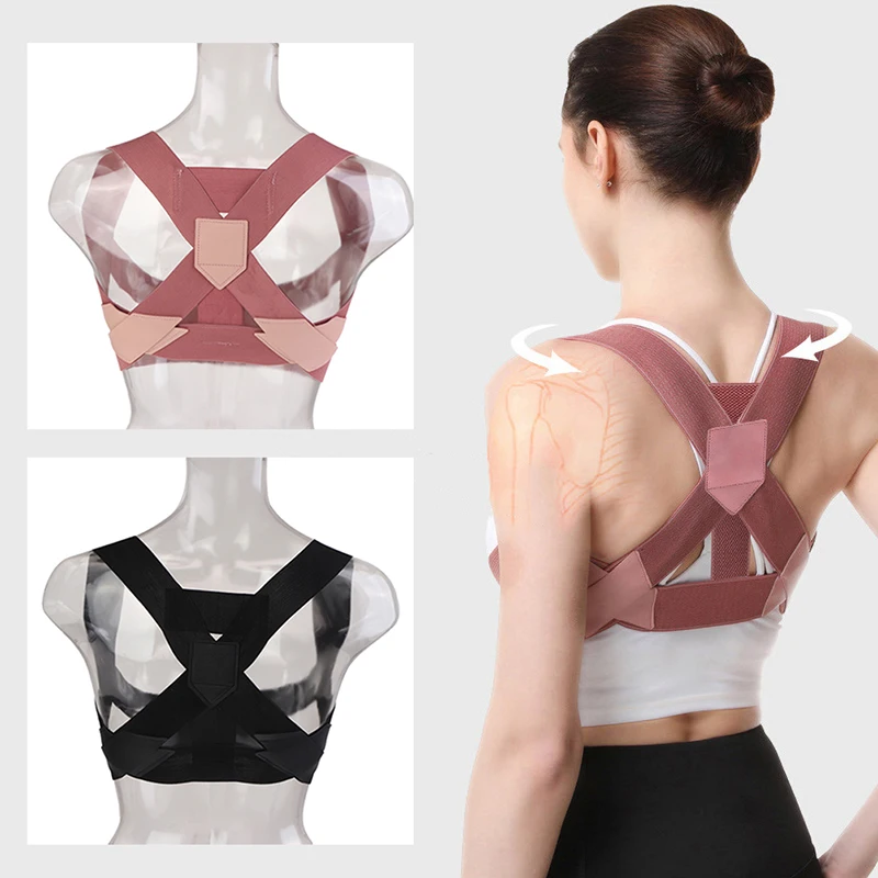 Cintura di supporto per la schiena elastica regolabile correttore posturale per il torace uomo donna Body Shaper corsetto correttore invisibile per