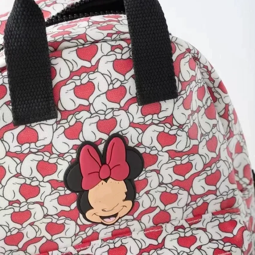 Disney Girls Backpacks Mickey Mouse Kawaii Bags Print Sequin Travel Storage Fashionable Schoolbags Kindergarten Mini Backpack