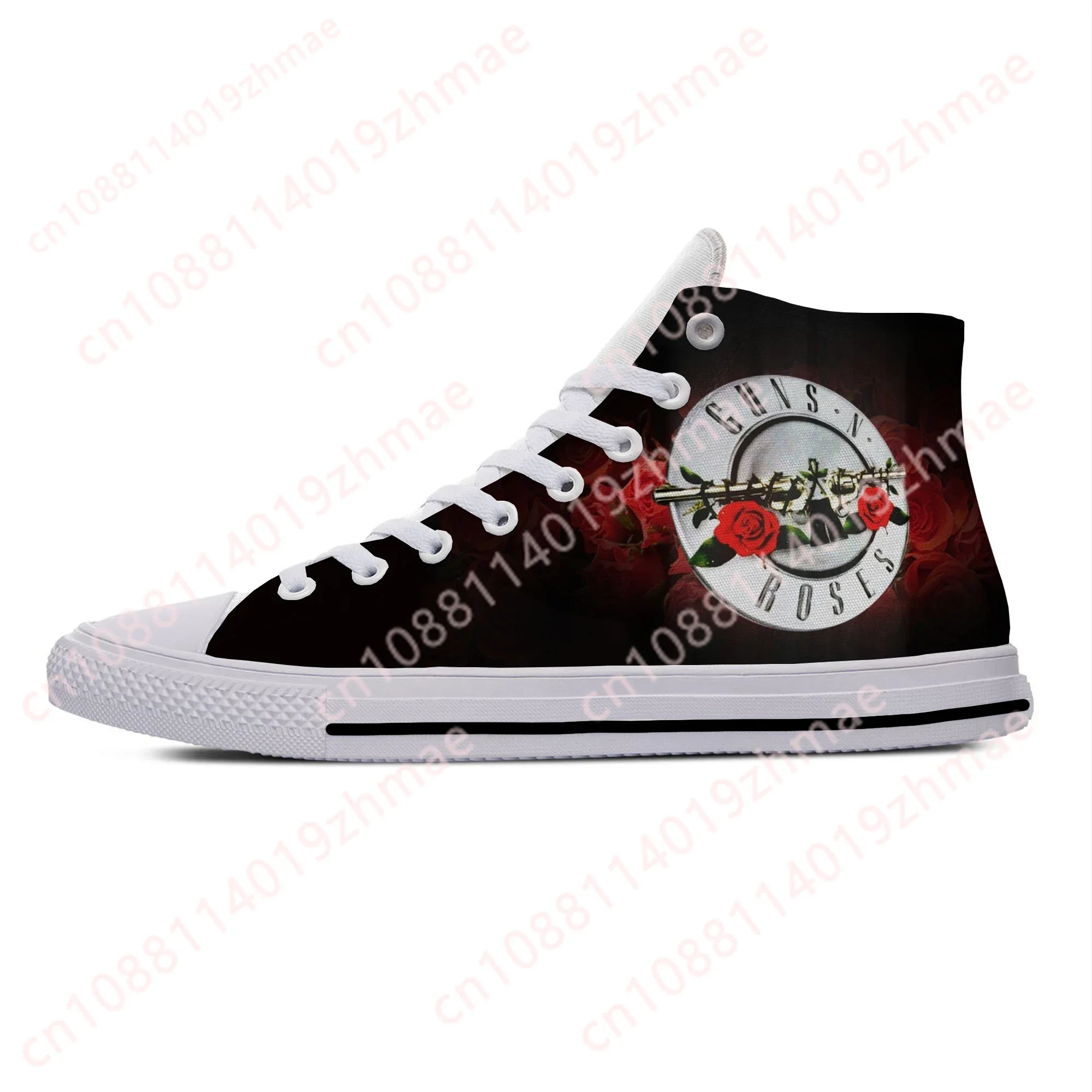 Hot 3D Guns N Rose Heavy Metal Rock Band Fashion Funny Casual Cloth Shoes Men Women Casual Sneakers High Top Latest  Board Shoes - view 5