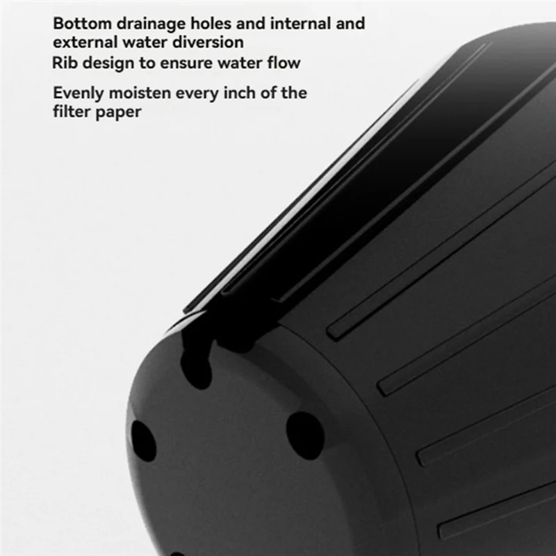 AT28-종이접기 콘 디자인 커피 필터 컵 재사용 가능한 손으로 양조 커피 드리퍼 스트레이너 (185Mm 필터 용지 포함)