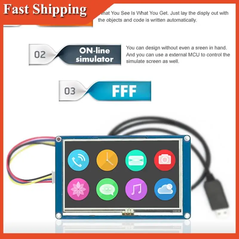 Эффективный сенсорный ЖК-дисплей HMI NX3224T024 2,4-дюймовый интерфейс человеко-машины Дисплей сопротивления HMI Расширенная серия