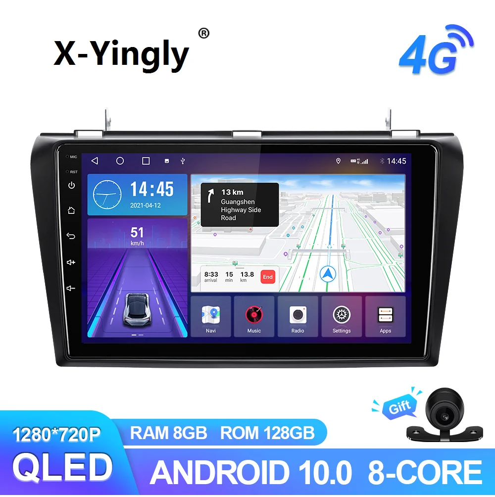 

Android 10.0 Car Radio 2Din Headunit For Mazda3 BK Mazda3 2004-2009 Multimedia GPS Stereo Navigation Wireless Carplay RDS Camera