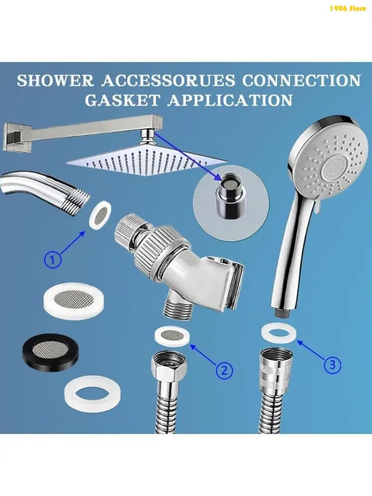 

U1JB Water Hose Seal and O-Rings Assortment Kits Multiple Size O Rings Rubber Gasket for Faucets Pipe Garden Hoses Enduring